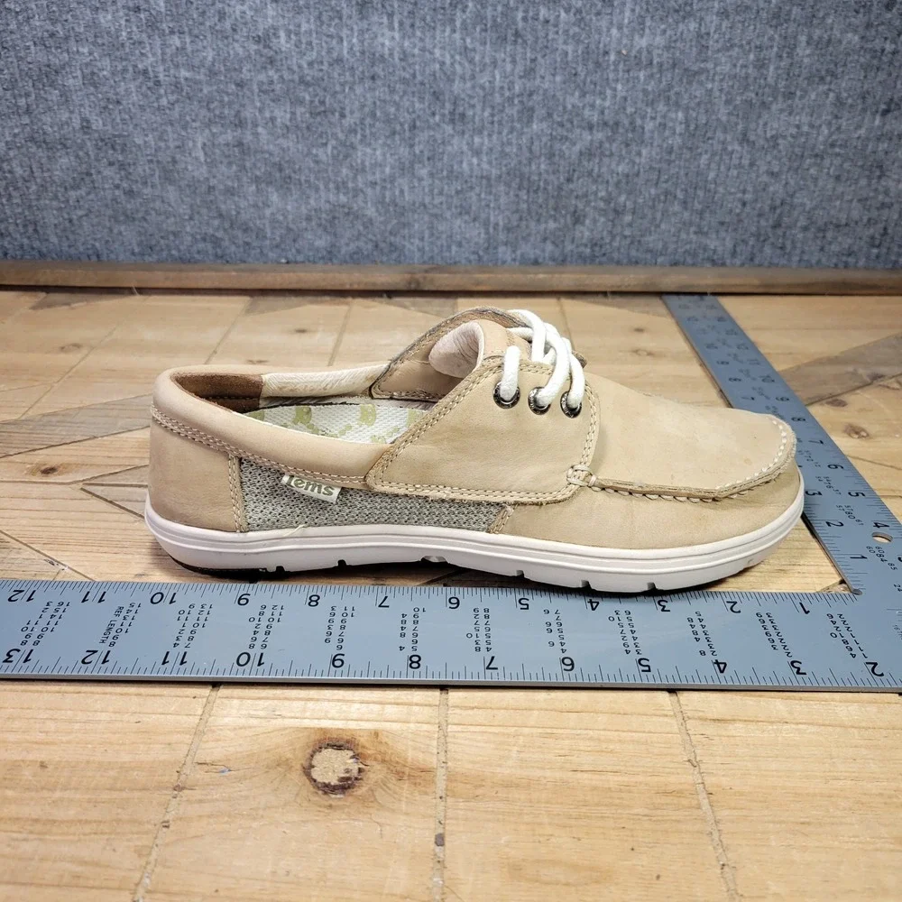Lems Mariner Shoes Mens Size 7 Brown Leather Boat Casual Barefoot Comfort